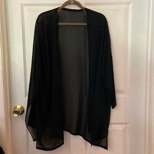 Marla Wynn black chiffon jacket. NEW size 1x